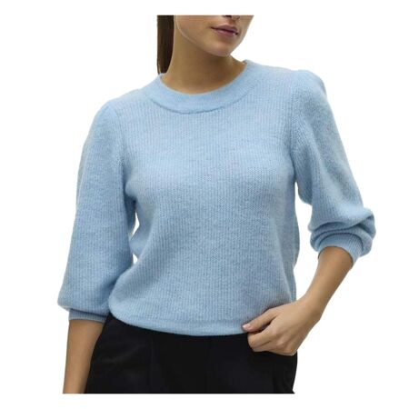 Pull Bleu Ciel Femme Vero Moda Vigga - L