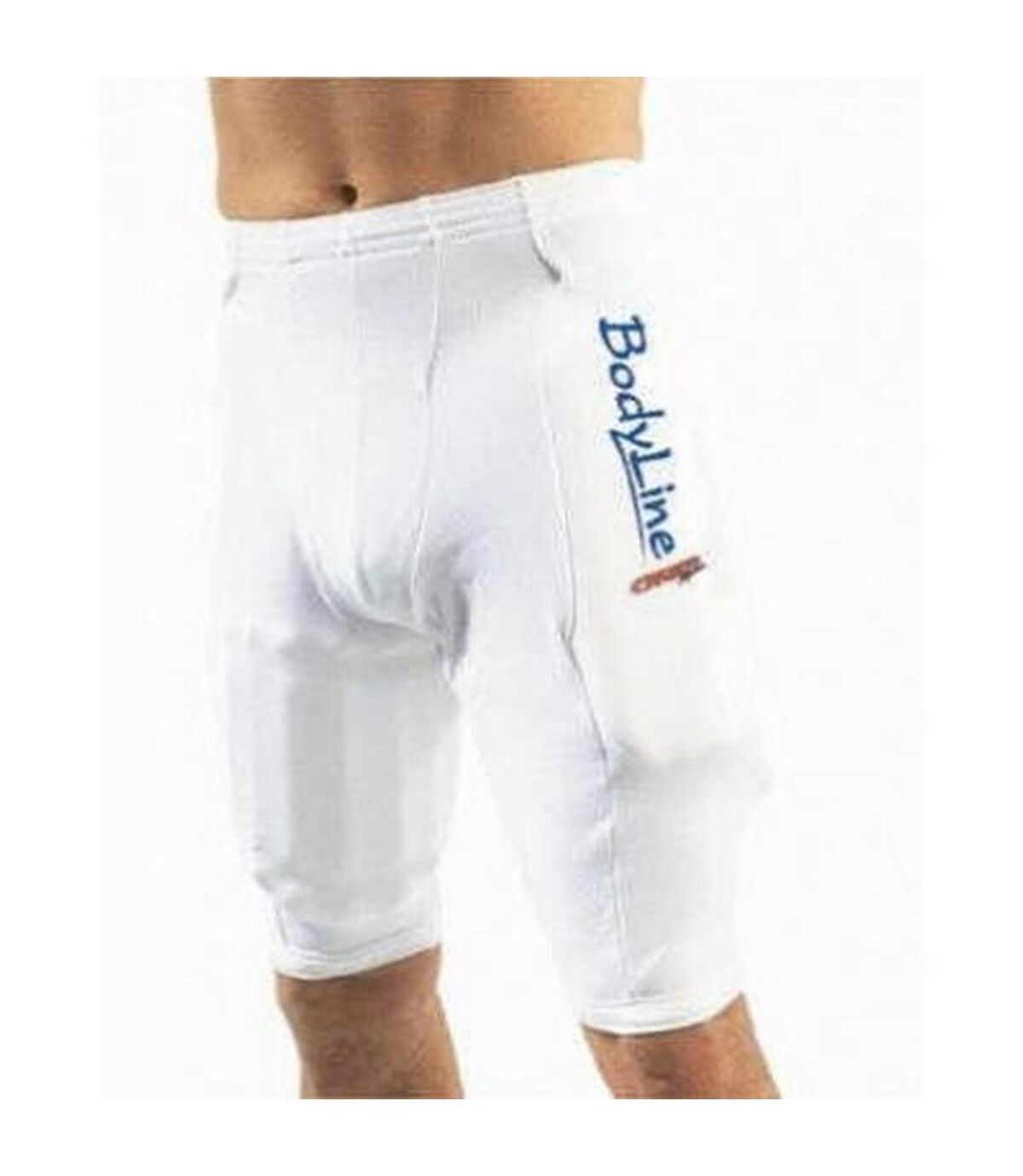 Carta Sport Mens Bodyline Cricket Protection Shorts (White/Blue)