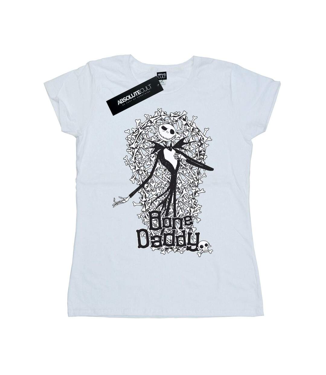 Disney Femme/Les femmes - T-shirt en coton Nightmare Before Christmas Bone Daddy (Les cauchemars avant Noël) (Blanc) - UTBI35505-1