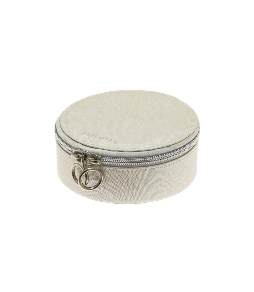 Davidts - Coffret à bijoux rond Zip'n go - beige - 7609-1