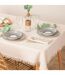 Nappe Déco à Franges Maha 150x250cm Blanc-1