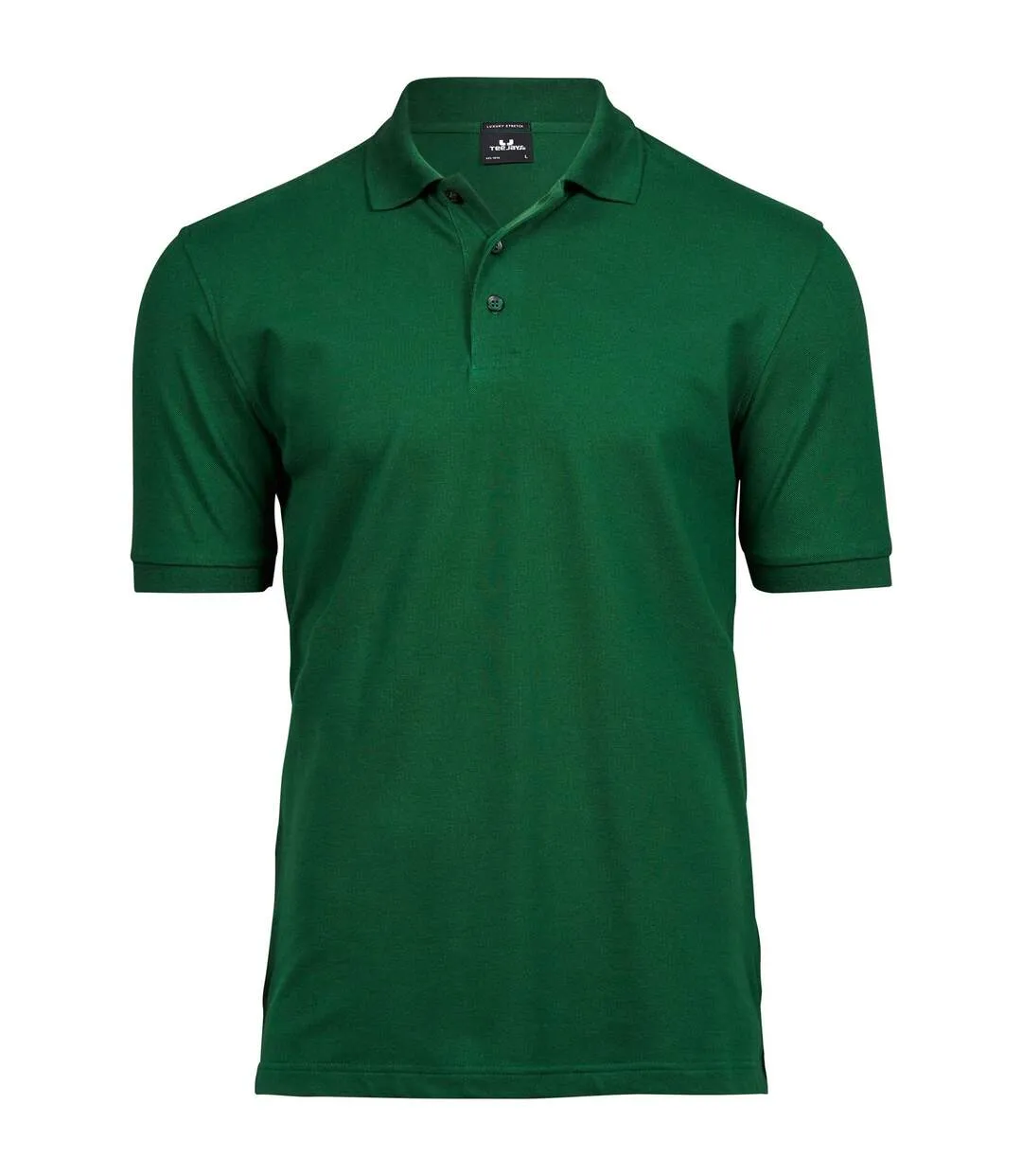 Mens Luxury Stretch Polo Shirt Forest Green Tee Jays-1