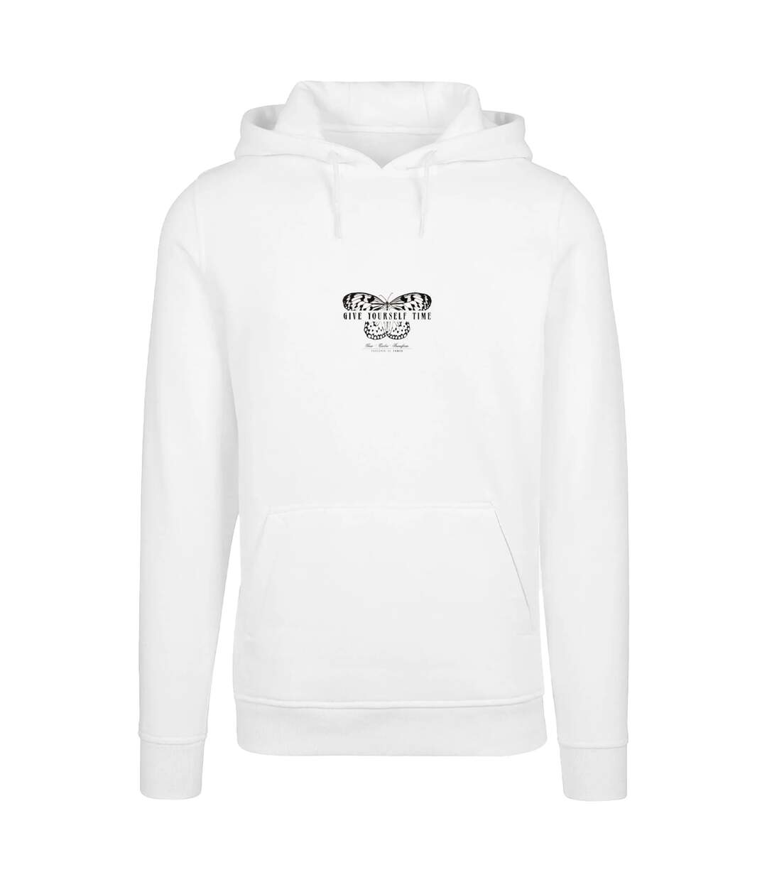 Sweat À Capuche Give Yourself Time Homme Blanc Mister Tee-3