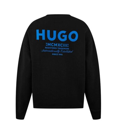 Mens Logo Sweatshirt Black Blue Hugo