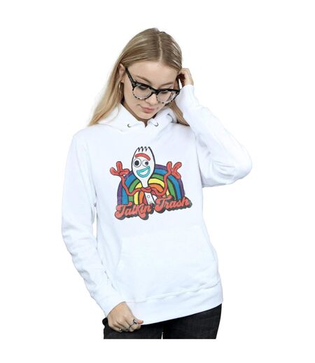 Disney Chandail à capuchon Toy Story 4 Forky Talkin' Trash pour femmes/femmes (Blanc) - UTBI15273