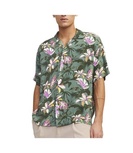 Chemise manches courtes verte/violet homme jack & jones jorluke - l