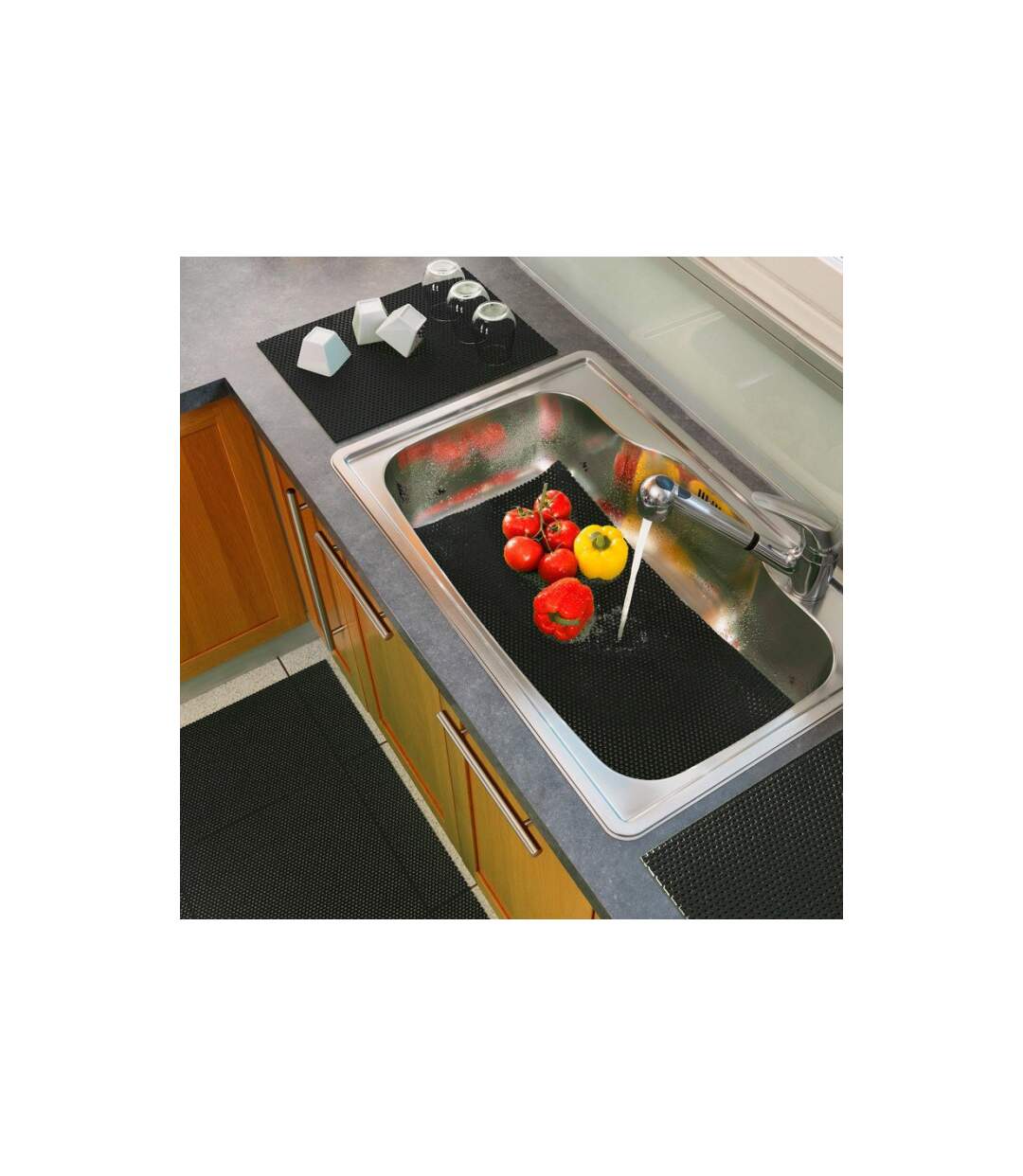 Tapis Multi-Usage en PVC Tubulo 32x43cm Anthracite-1