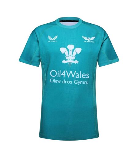 Maillot Extérieur Motif/style Scarlets 2023/2024 Homme Vert Émeraude Castore
