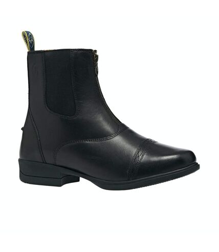 Womens/ladies rosetta leather paddock boots black Moretta