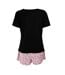 Ensemble De Pyjama Court Manches Courtes Twinkle Little Star Femme Noir Rose Keanu-2
