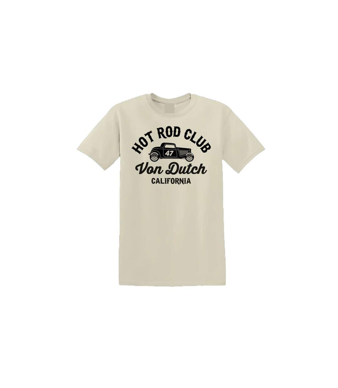 T-shirt col rond en coton homme avec Logo Log9 Crème Vondutch-4