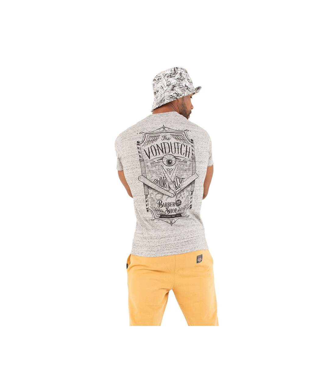 T-shirt col rond regular fit homme en coton Shave Vondutch-1