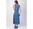 Robe longue sans manches LEANA imprimé floral bleu Coton Du Monde-4