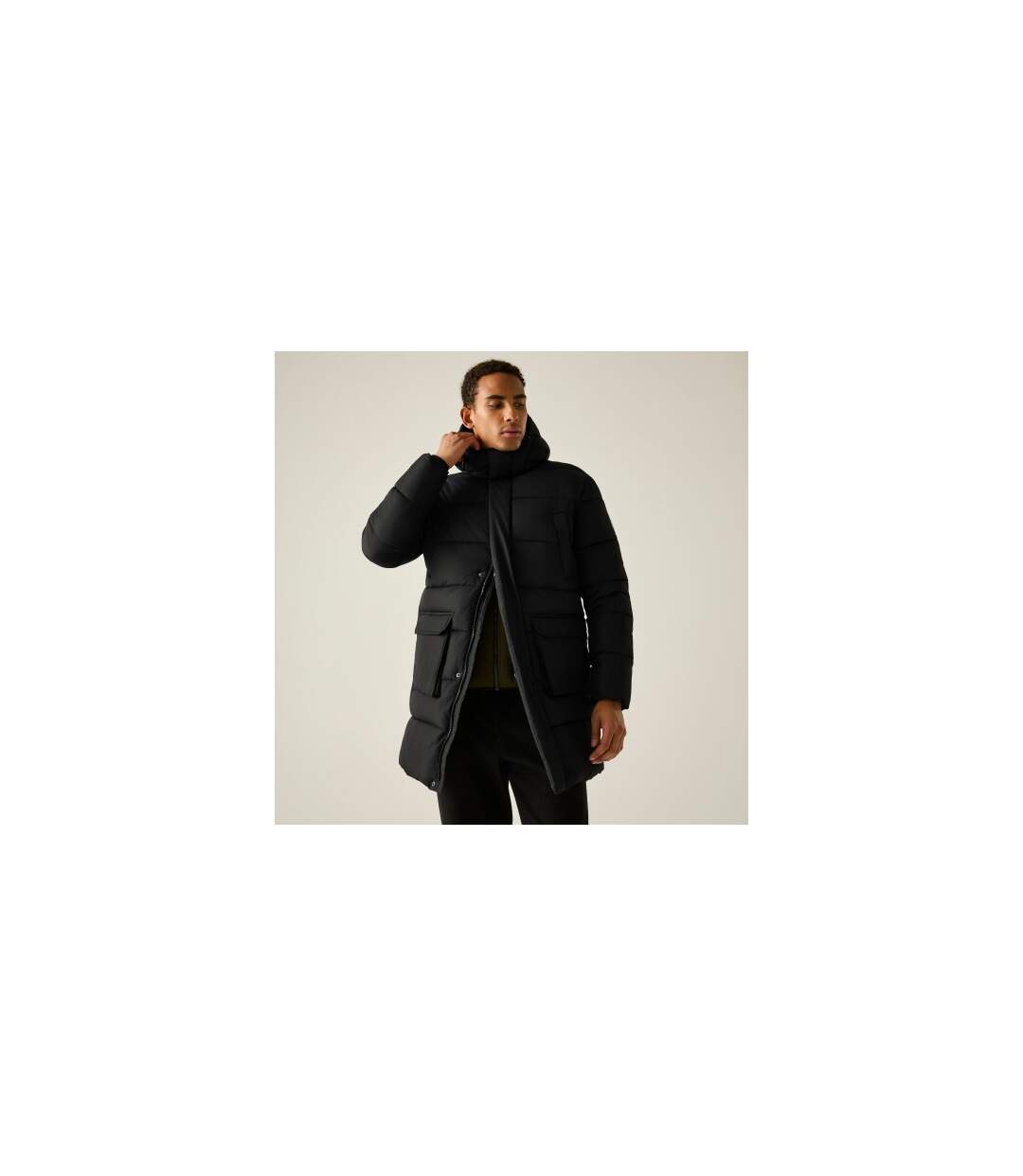 Veste Motif/style Long Marek Homme Noir Aiguille De Pin Regatta-1