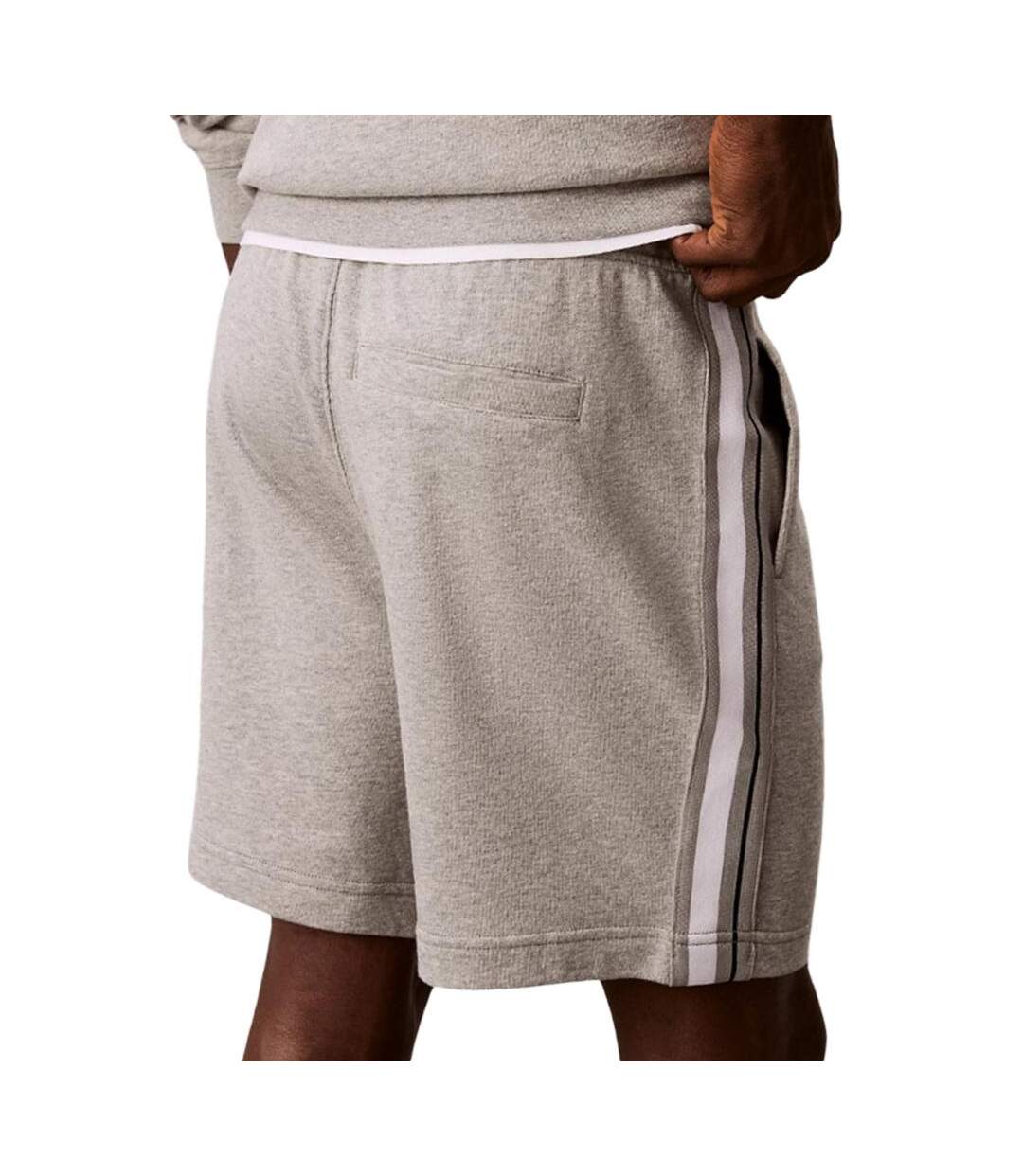 Short gris homme calvin klein jeans logo tape terry-2