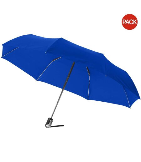 Bullet 21.5in Alex 3-Section Auto Open And Close Umbrella (Pack of 2) (Royal Blue) (One Size) - UTPF2527