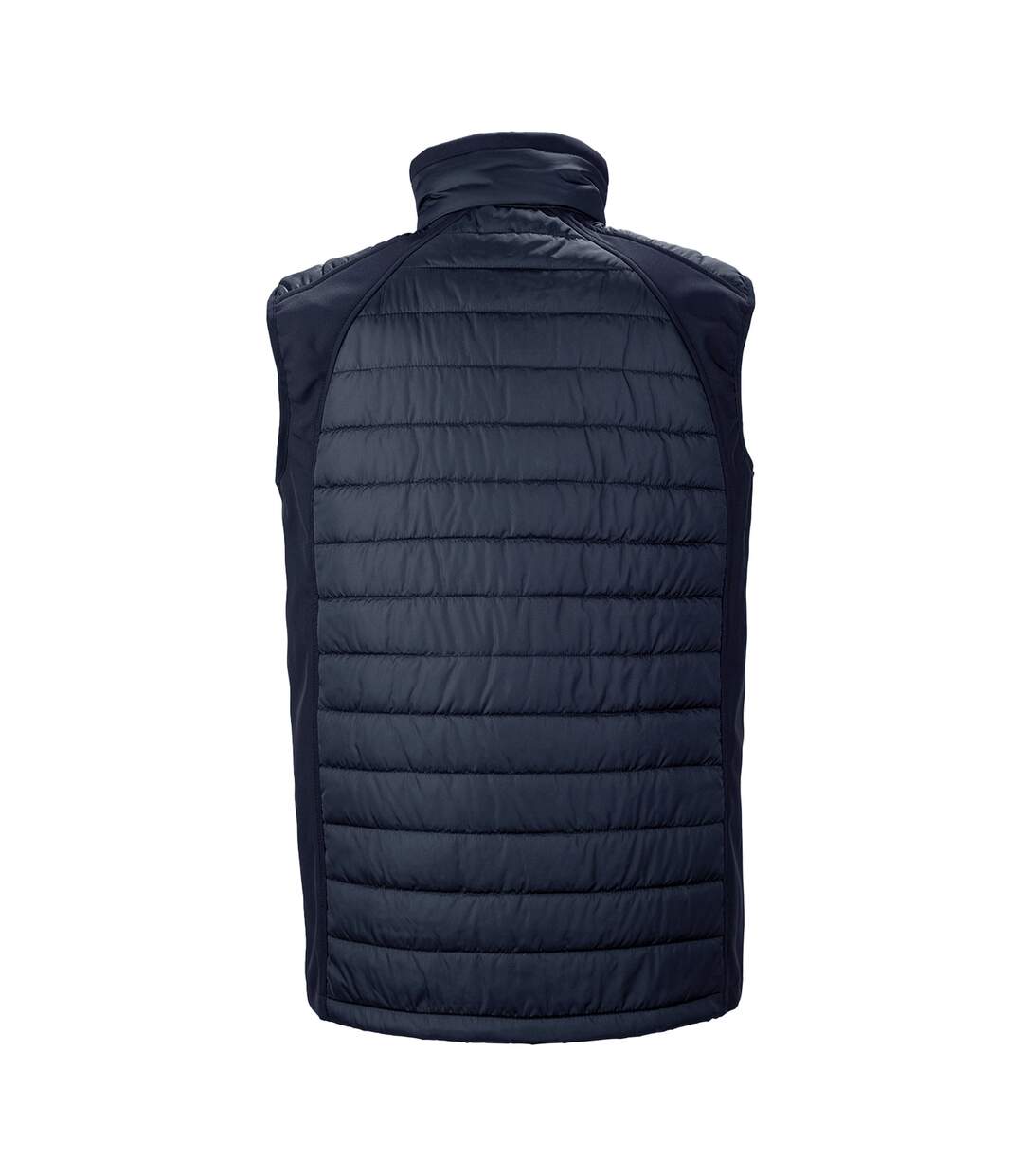 Unisex adult compass softshell gilet navy/yellow Result-2