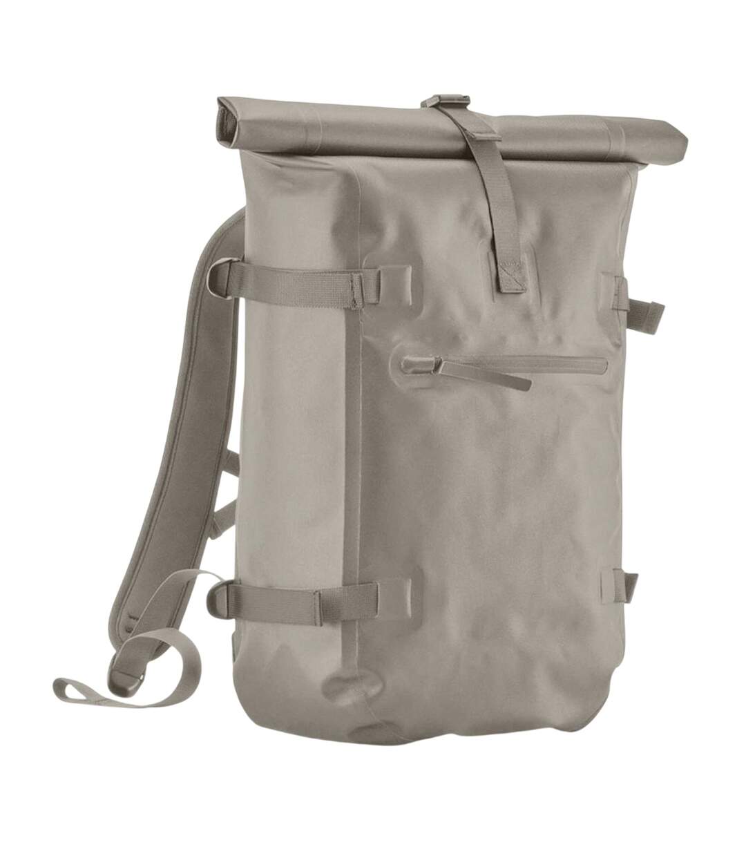 Roll Top Waterproof Backpack One Size Natural Stone Quadra-1