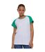 Womens/ladies Contrast Raglan T-shirt White Fern Green Urban Classics-3