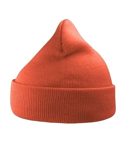 Wind double skin beanie with turn up coral Atlantis