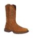 Mens Rebel Full Grain Leather Waterproof Cowboy Boots Russet Durango-1