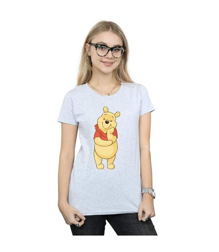 Disney T-shirt en coton mignon Winnie The Pooh Femme/Femme (Gris sportif) - UTBI44844