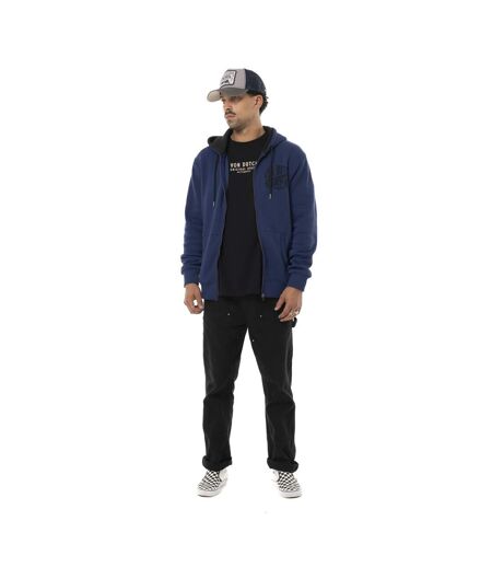 Sweat zippé homme à capuche en molleton avec print devant Vondutch