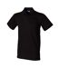 Henbury Unisex Adult Cotton Pique Stretch Polo Shirt (Black) - UTPC5585