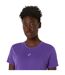 Womens/ladies Seamless Short-sleeved Athletic T-shirt Purple Asics-4