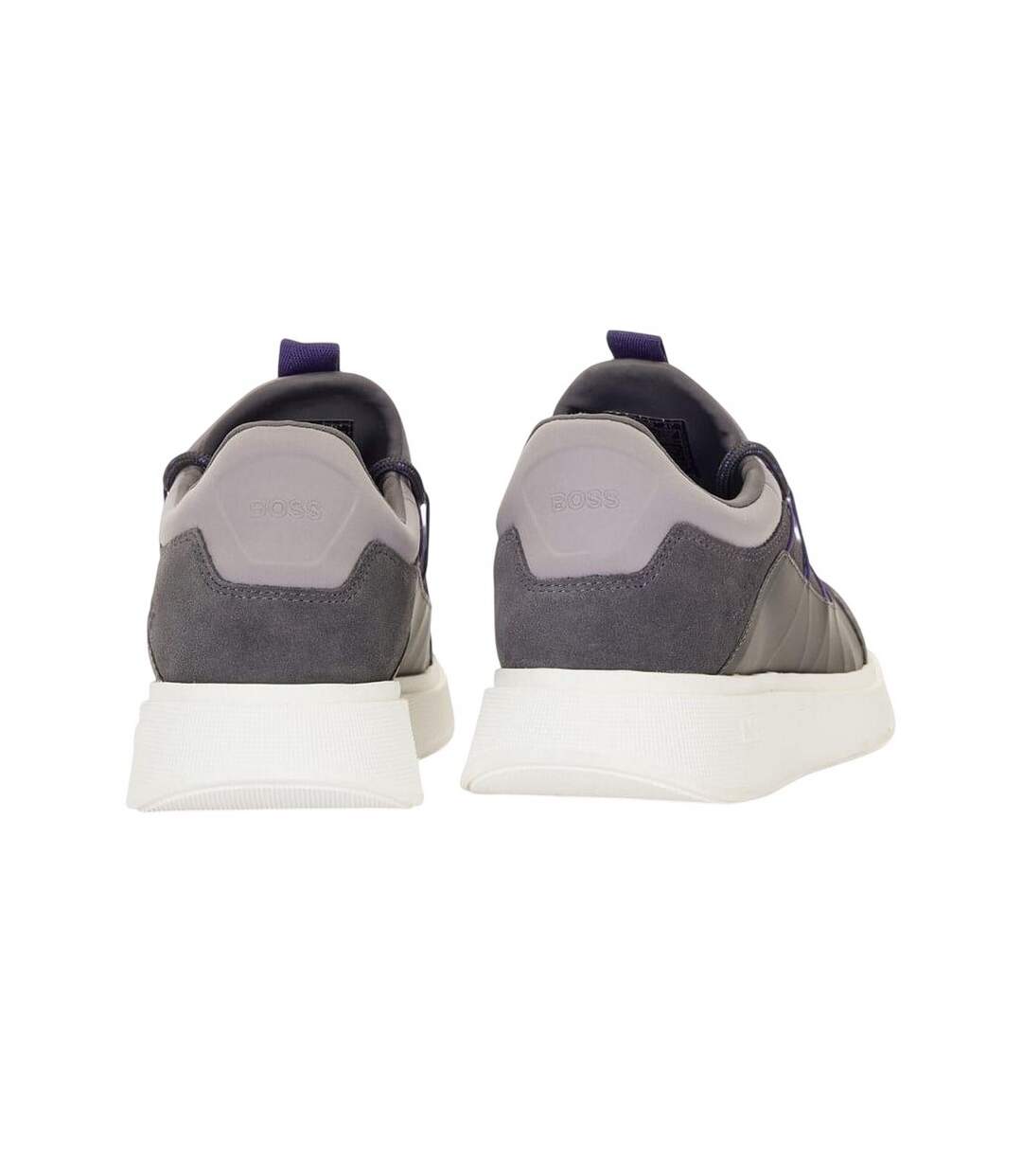 Mens Bulton Leather Running Shoes Grey Hugo Boss-2