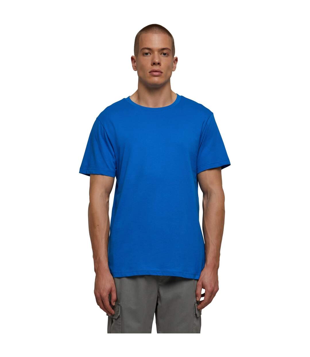 T-shirt Basic Homme Bleu Cobalt Build Your Brand-1