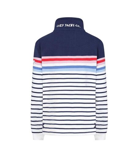 Sweat Motif/style Rayé Femme Rouge Lazy Jacks