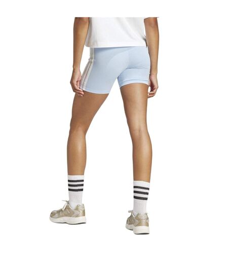 Short De Motard Motif/style 3 Rayures Femme Bleu Pâle Adidas