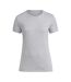 Womens/ladies Minimalist Lightweight Regular T-shirt Grey Adidas-1