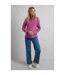 Womens/ladies beye grid eco friendly quarter zip fleece top dark raspberry Weird Fish-3