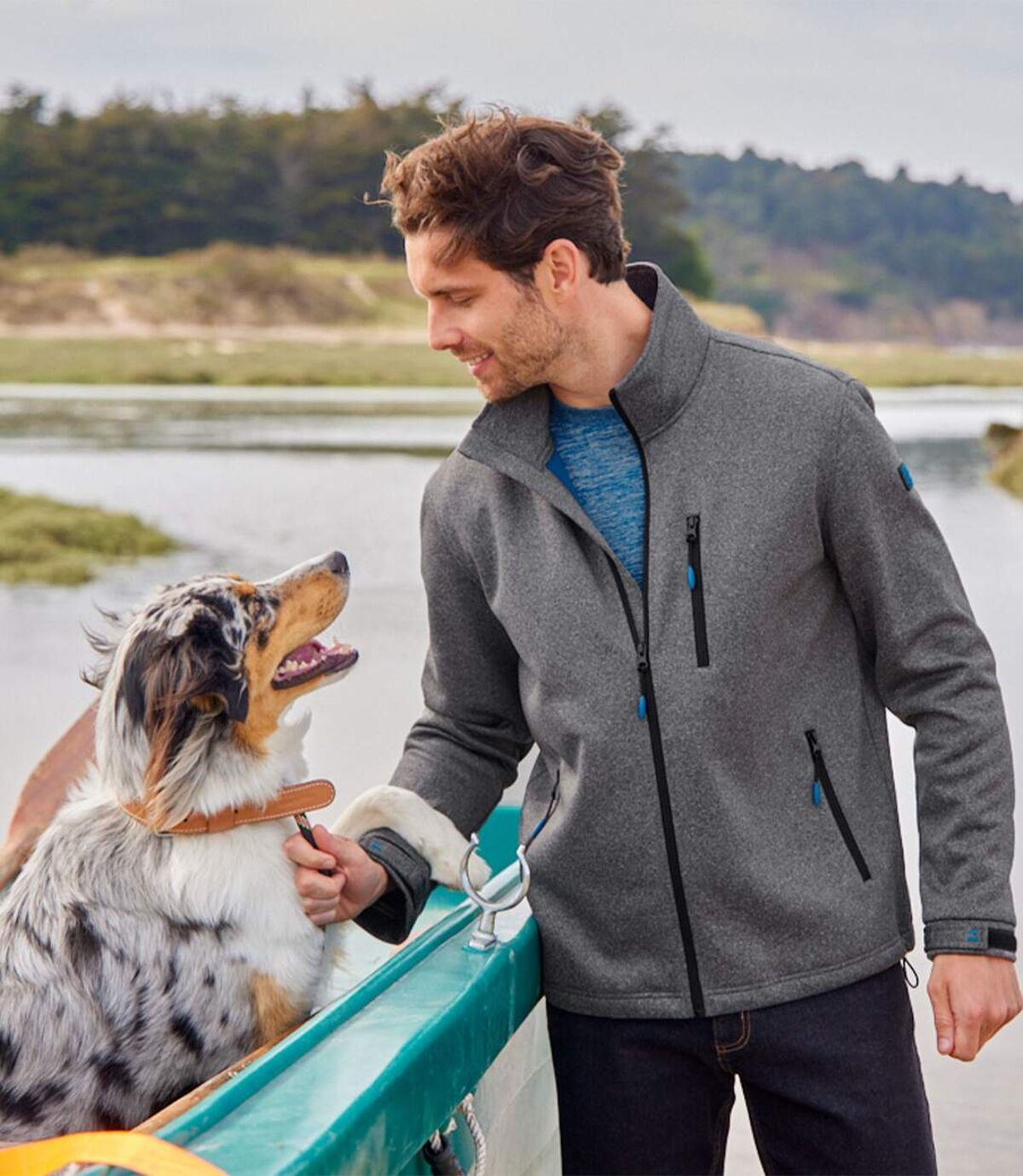 Melierte Jacke mit Fleecefutter Atlas For Men