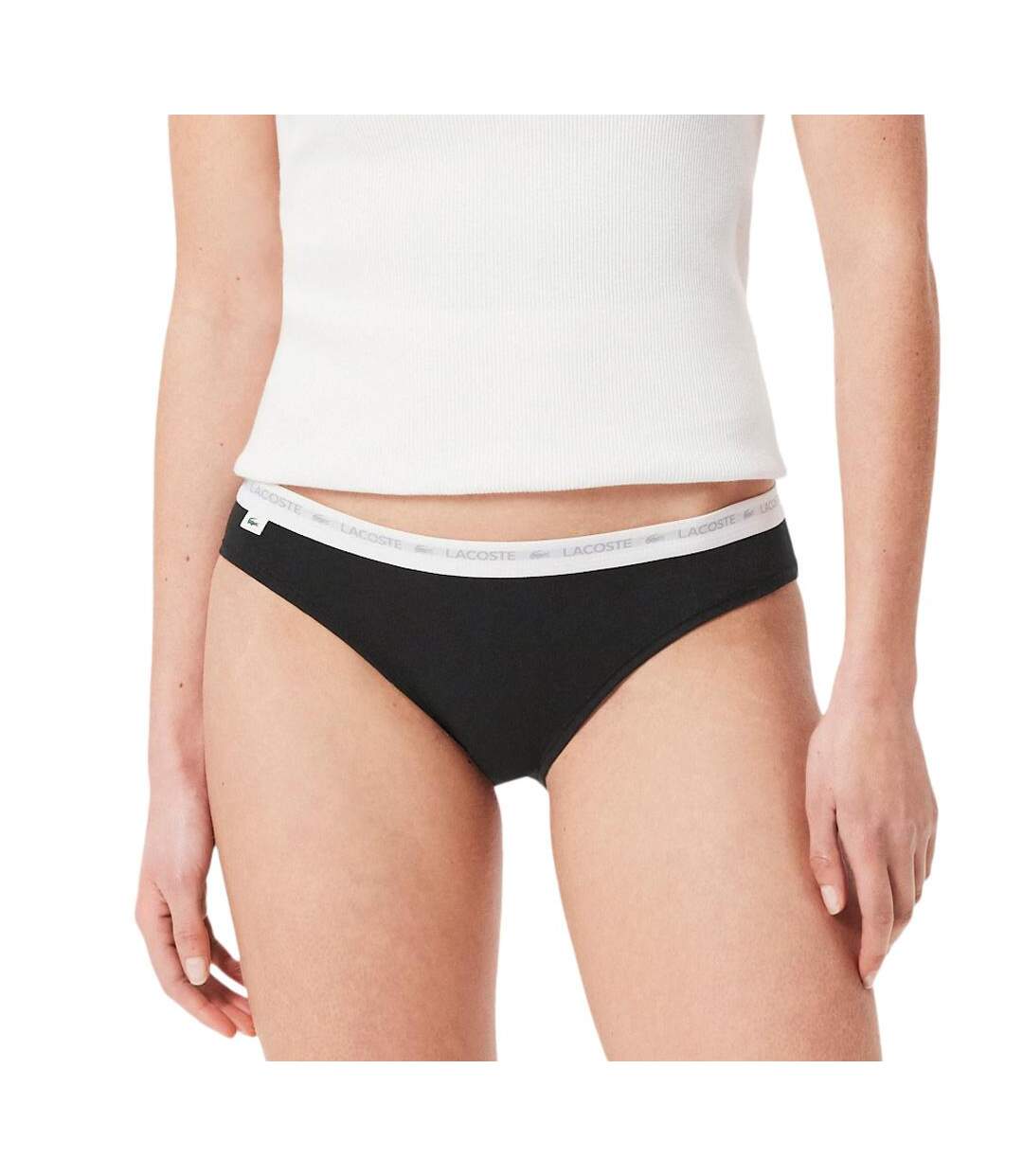 X3 culottes noir femme lacoste coton stretch - l-2