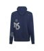 Sweat À Capuche Motif/style À Pois Homme Bleu Marine Money-2