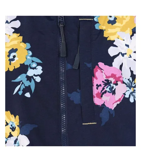Womens/ladies Long Length Waterproof Jacket Navy Pink White Lazy Jacks