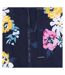 Womens/ladies Long Length Waterproof Jacket Navy Pink White Lazy Jacks-3