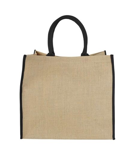 Bullet The Large Jute Tote (Natural/Solid Black) (15.7 x 7.9 x 13.8 in) - UTPF1400