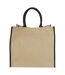 Bullet The Large Jute Tote (Natural/Solid Black) (15.7 x 7.9 x 13.8 in) - UTPF1400