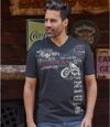 Zestaw 2 t-shirtów z dekoltem w serek i naramiennikami z guzikami Atlas For Men