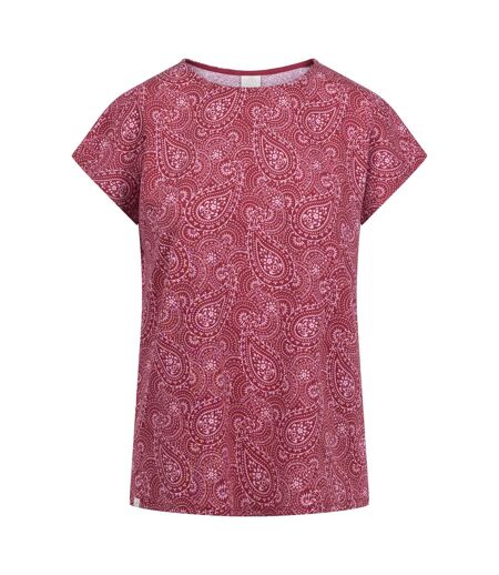 Haut Motif/style Imprimé Lucia Femme Rouge Bordeaux Trespass