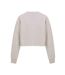 Womens/ladies Crop Sweatshirt Oatmeal Miso-2
