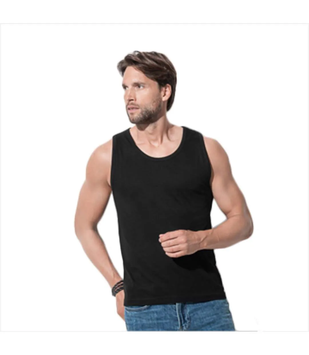 Débardeur Classique Homme Noir Stedman-2