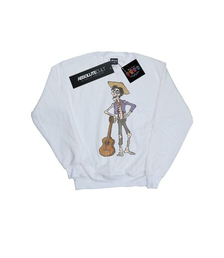 Disney Sweat-shirt Womens/Ladies Coco Hector With Guitar (Blanc) - UTBI12266