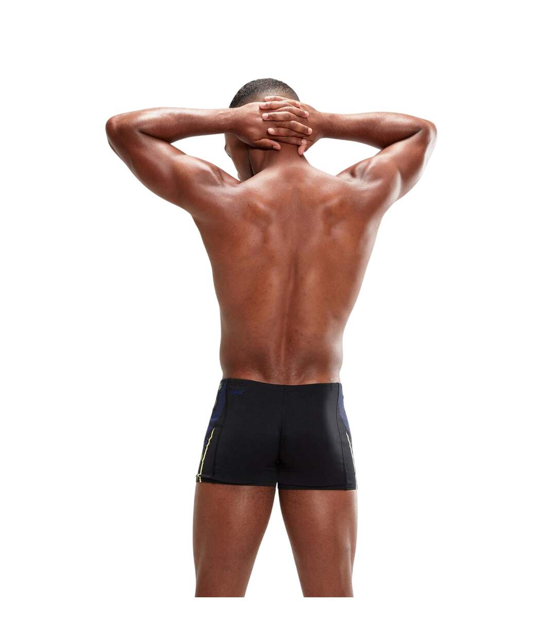 Short De Bain Motif/style À Rayures Tech Homme Noir Bleu Rayures Speedo-3