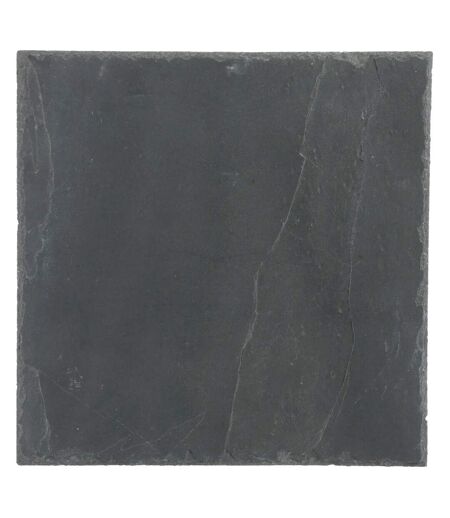 Lot de 6 Assiettes Carrées Ardoise 30cm Gris