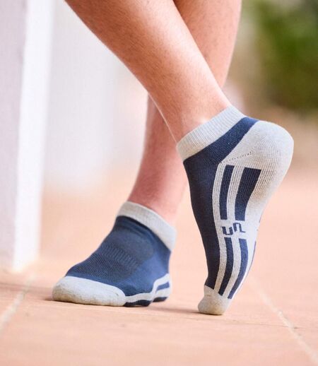 Sada 4 dvoubarevných sportovních kotníkových ponožek